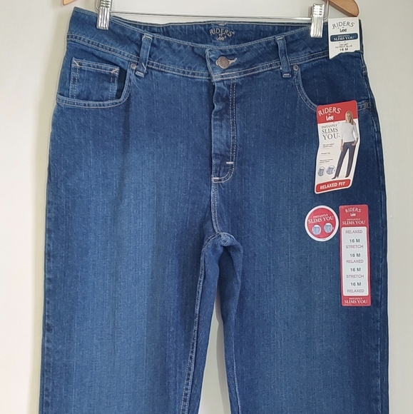Riders by Lee Denim - Riders by Lee Women's Straight Leg Slimming Blue Jeans